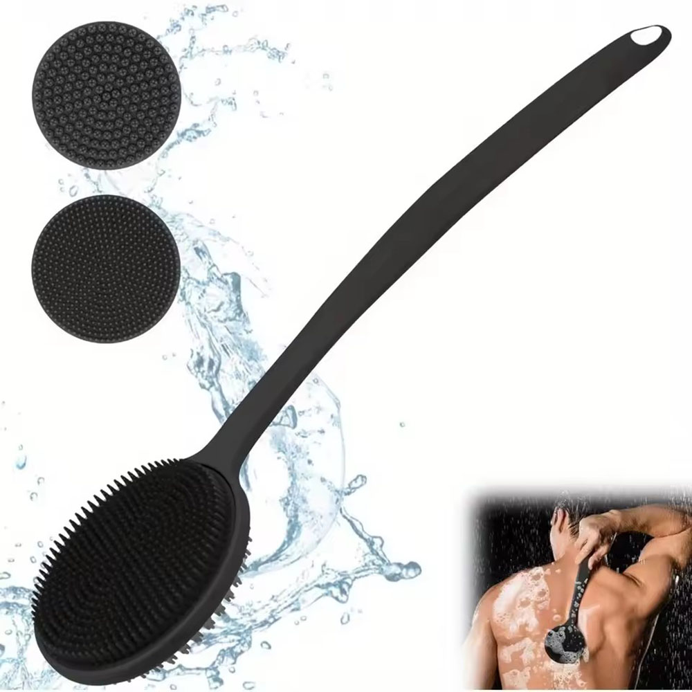 Exfoliating Scrub Mens - 1 Stück Silikon-Rückenwäscher-Bürste für die Dusche,