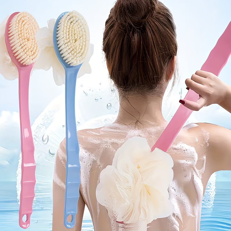 Exfoliating Scrub Mens - 2-in-1 Weiche Faser-Badebürste Sanfte Peeling-Körperbürste mit