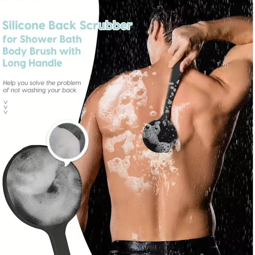 1 Stück Silikon-Rückenwäscher- – Exfoliating Scrub Mens Bewertung und Preis