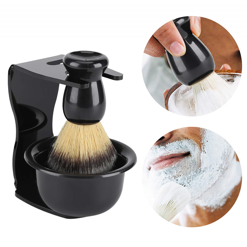 Rasierpinsel und Schüssel mit  – Mens Grooming Barber Bewertung und Preis